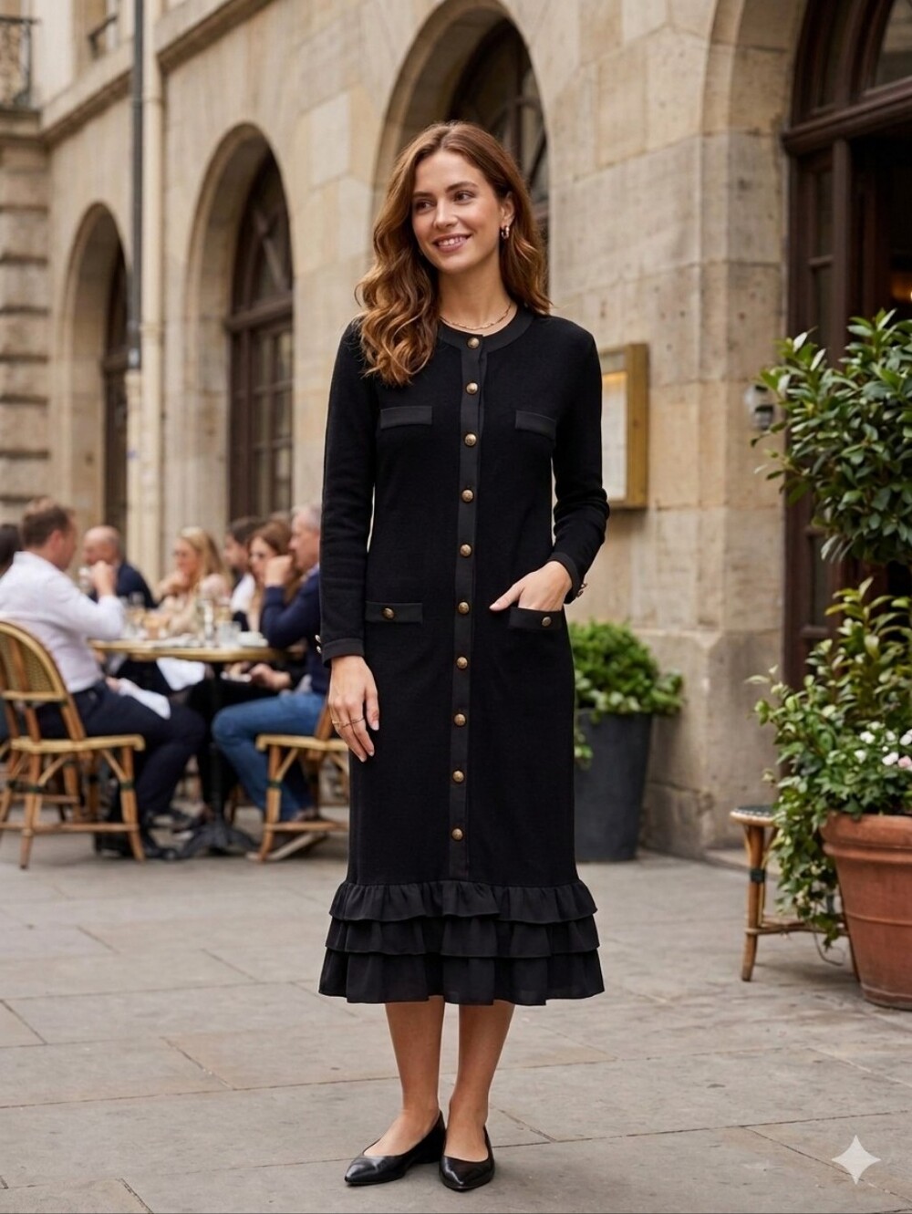 Vintage Robert Janan Eva London 100% Pure Wool Midi Dress Womens XL Old‎ Money